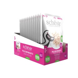 SCHESIR Complements karma mokra dla kotów kurczak z szynką w galarecie 70g (saszetka)
