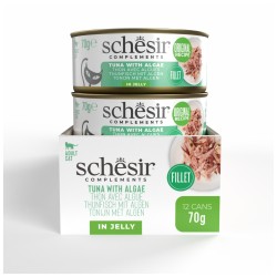 SCHESIR Complements karma mokra dla kotów tuńczyk z algami w galarecie 70g (puszka)