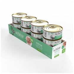 SCHESIR Complements karma mokra dla kotów tuńczyk z algami w galarecie 70g (puszka)