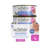 SCHESIR Complements karma mokra dla kotów tuńczyk ze szprotami w bulionie 70g (puszka)