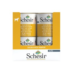 SCHESIR Complements karma mokra dla psa kurczak z dynią w galarecie 285g (puszka)