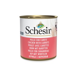 SCHESIR Complements karma mokra dla psa kurczak z marchewką w galarecie 285g (puszka)