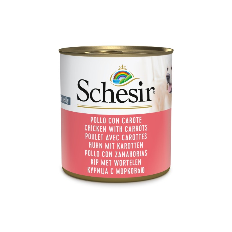 SCHESIR Complements karma mokra dla psa kurczak z marchewką w galarecie 285g (puszka)