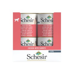 SCHESIR Complements karma mokra dla psa kurczak z marchewką w galarecie 285g (puszka)