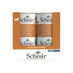 SCHESIR Complements karma mokra dla psa kurczak z pomidorami w galarecie 285g (puszka)