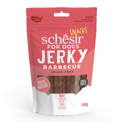 SCHESIR Jerky przysmak dla psów wołowina BBQ suszona 145g (saszetka)
