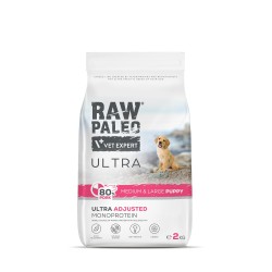 RAW PALEO Ultra Pork Puppy Medium/Large - sucha karma z wieprzowiną dla szczeniąt ras średnich i dużych 2 kg