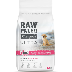 RAW PALEO Ultra Pork Puppy Medium/Large - sucha karma z wieprzowiną dla szczeniąt ras średnich i dużych 2 kg