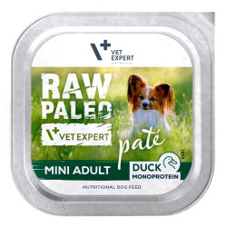 RAW PALEO Duck Pate Mini Adult mokra karma dla psów dorosłych kaczka 150g