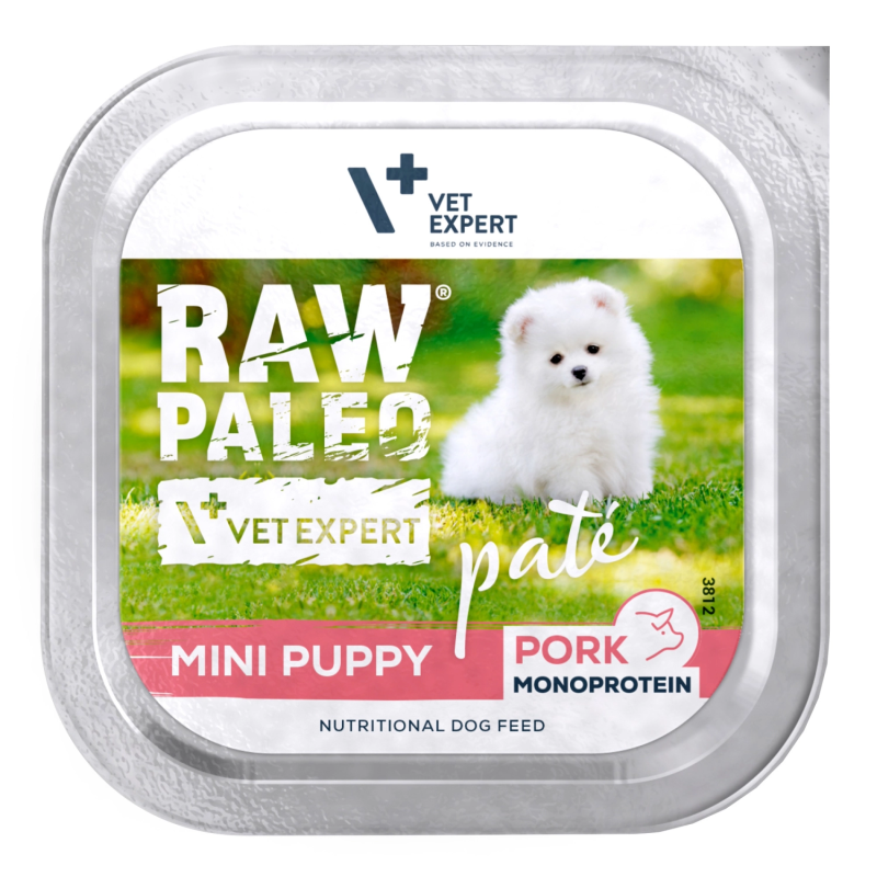 RAW PALEO Pork Pate Mini Puppy mokra karma dla szczeniąt wieprzowina 150g