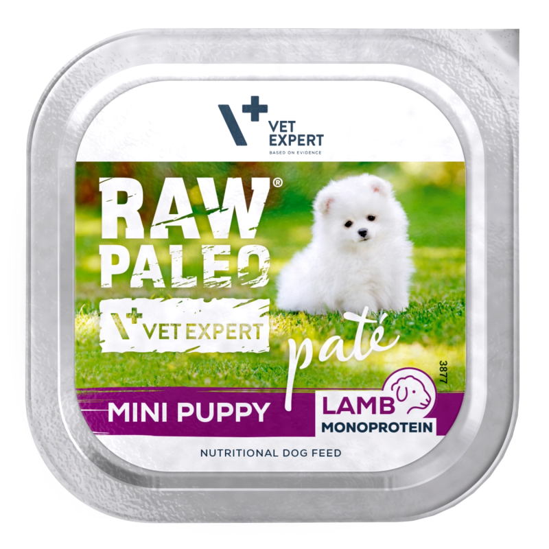 RAW PALEO Lamb Pate Mini Puppy mokra karma dla szczeniąt jagnięcina 150g