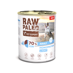 RAW PALEO Cod Light Monoprotein Adult Dog mokra karma dla psów monoproteina z dorszem 400g