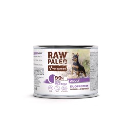RAW PALEO Duck and Boar Adult Can mokra karma dla psów dorosłych duoproteina kaczka z dzikiem (puszka) 200g