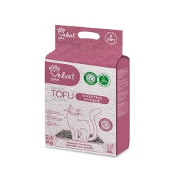 VELVET PAW Tofu żwirek ekologiczny z węglem bambusowym herbatą oolong i kwiatem wiśni 6l