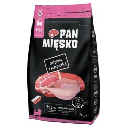 PAN MIĘSKO Cielęcina z przepiórką dla szczeniąt 20kg - rozmiar chrupek XS PROMO Uszkodzenie