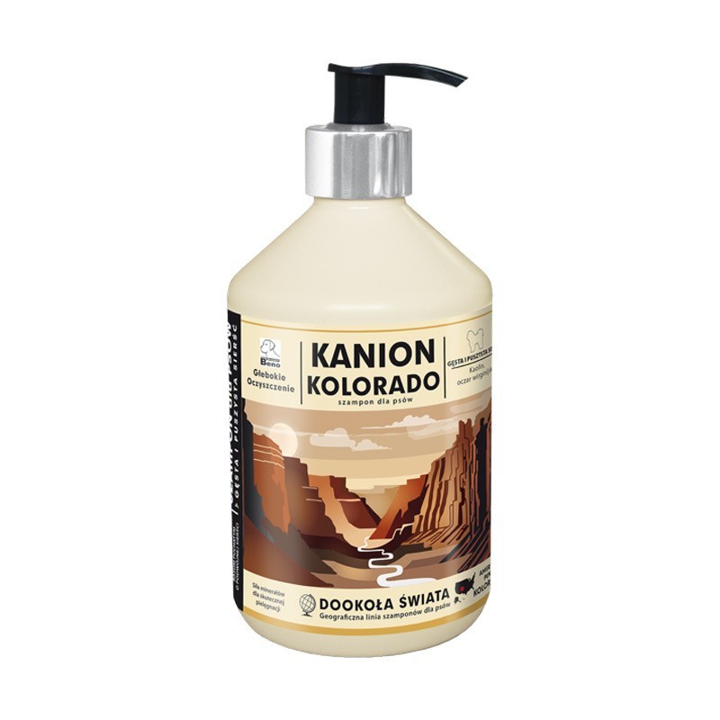 SUPER BENO Szampon dla psów do gęstej i puszystej sierści Kanion Kolorado 400ml