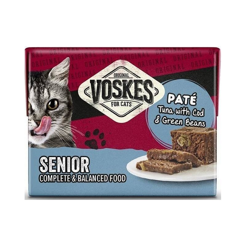 VOSKES Senior Pasztet z tuńczykiem i dorszem 85g