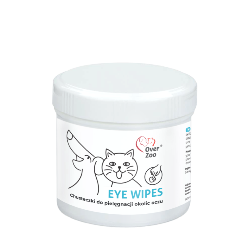 OVER ZOO Wet Eye Wipes - chusteczki pielęgnacyjne dla zwierząt 130 szt.