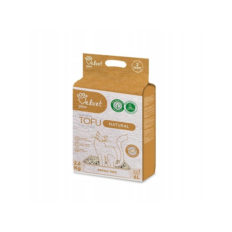 VELVET PAW Tofu żwirek ekologiczny bezzapachowy 6l