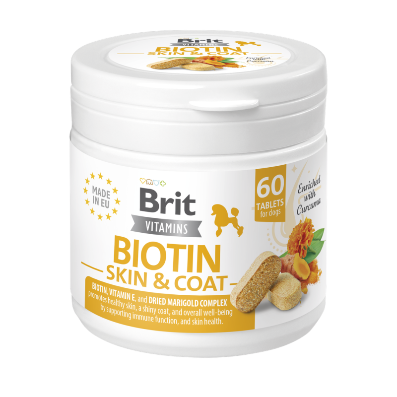 BRIT Vitamins Biotin Skin and Coat Care 120g (60 tabl.)