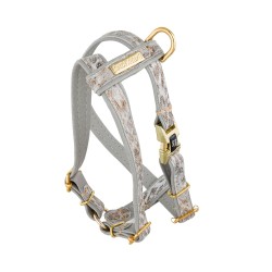 BARRY KING Szelki dla psa Wild Snow Leopard - szare S