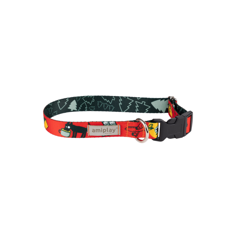 AMIPLAY Obroża regulowana Amik TravelDog 25 – 40 x 2cm 