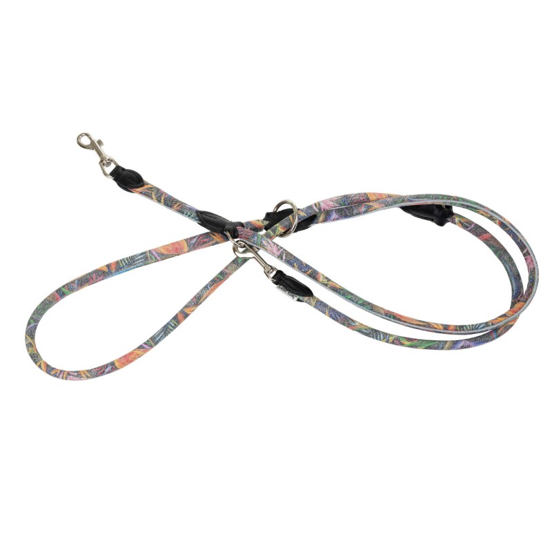 BARRY KING Smycz dla psa wzór La Fleur regulowana okrągła 12mm /220cm