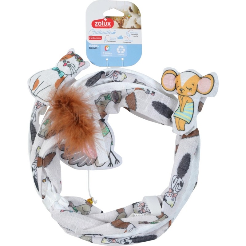 ZOLUX Tunel dla kota spirala wzór koty i myszy Chatouille 79cm