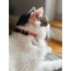 ZOLUX Obroża dla kota z zawieszką w kształcie kota Chatouille - różowa