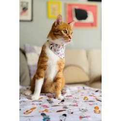 ZOLUX Obroża dla kota z bandaną wzór koty i myszy Chatouille