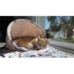 ZOLUX Legowisko dla kota pled wzór koty i myszy Chatouille 152,5x74cm