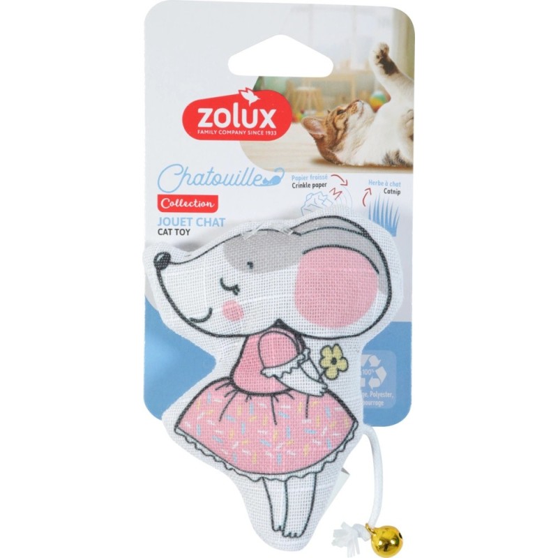 ZOLUX Zabawka dla kota dzwonek kocimiętka mysz tutu Chatouille 11cm