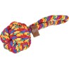 ZOLUX Zabawka dla psa szarpak piłka sznur Rainbow 9,5cm