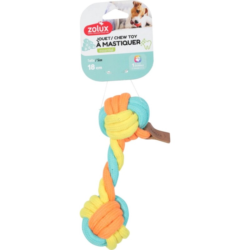 ZOLUX Zabawka dla psa gryzak hantel sznur Twist 18cm