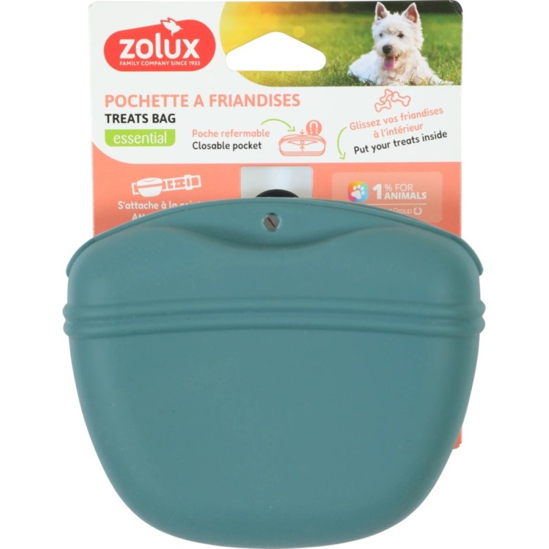 ZOLUX Saszetka na przysmaki dla psa silikonowa na magnes niebieska