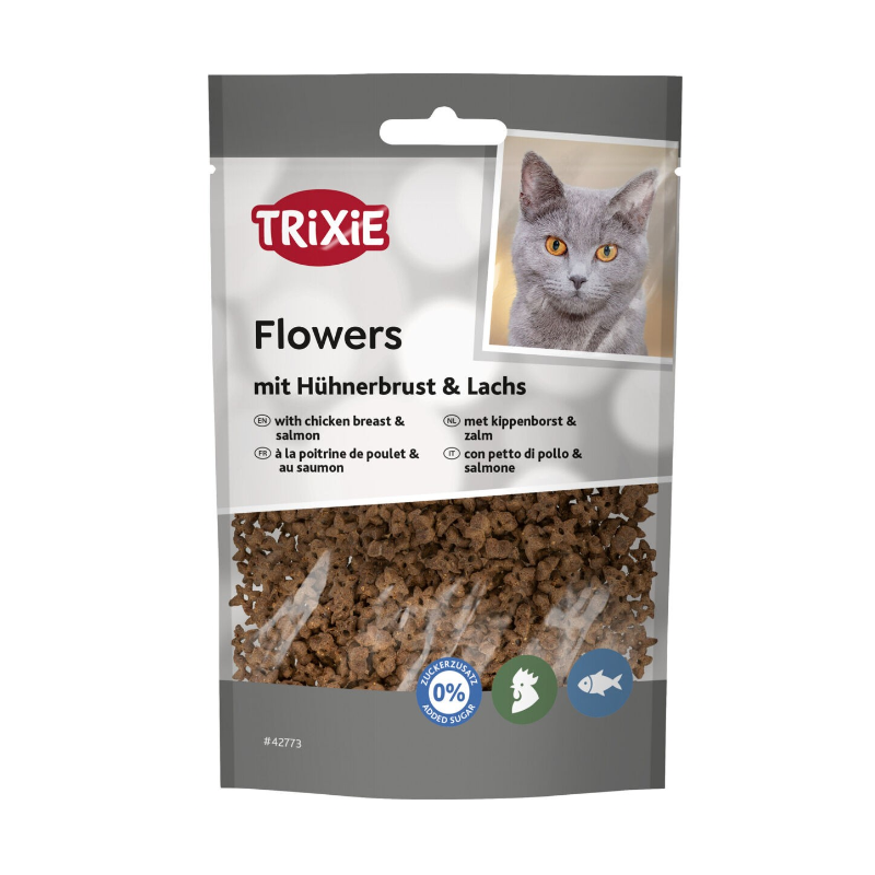 TRIXIE Flowers przysmak dla kota pierś z kurczaka i łosoś 50g