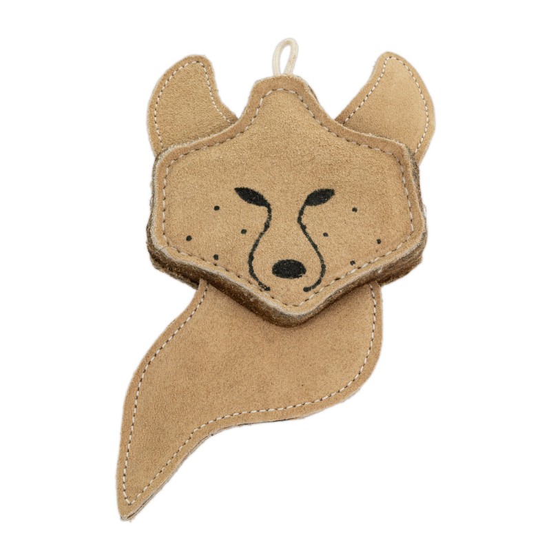 BARRY KING Zabawka dla psa lis skórzany