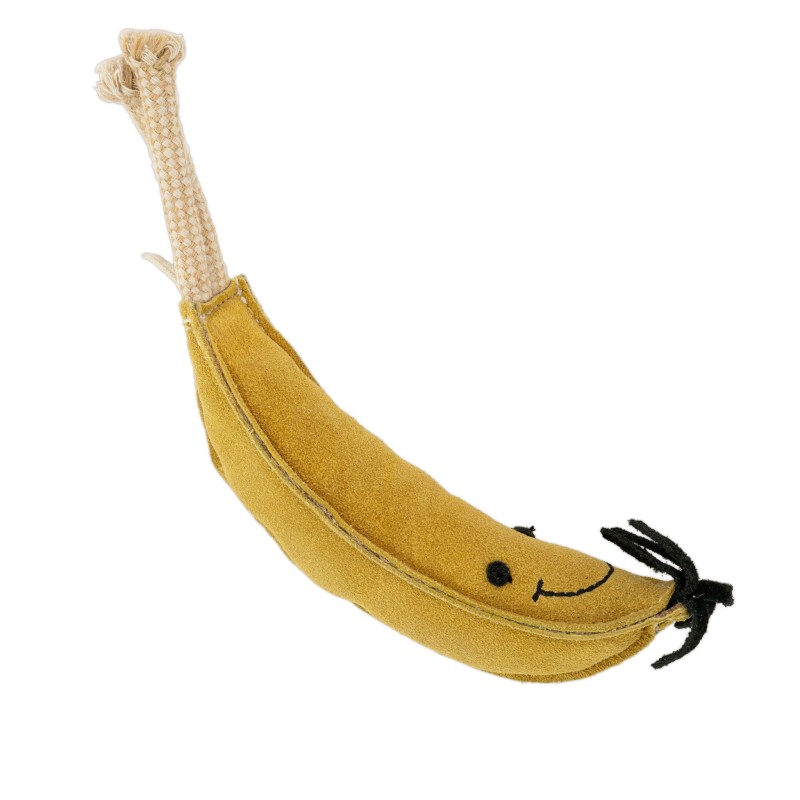 BARRY KING Zabawka dla psa banan skórzany