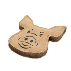 BARRY KING Zabawka dla psa świnia skórzana