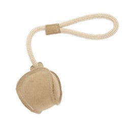 BARRY KING Zabawka dla psa kula skórzana ze sznurkiem