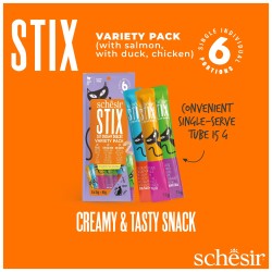 SCHESIR Stix multipack przysmak dla kota kurczak/kaczka/łosoś