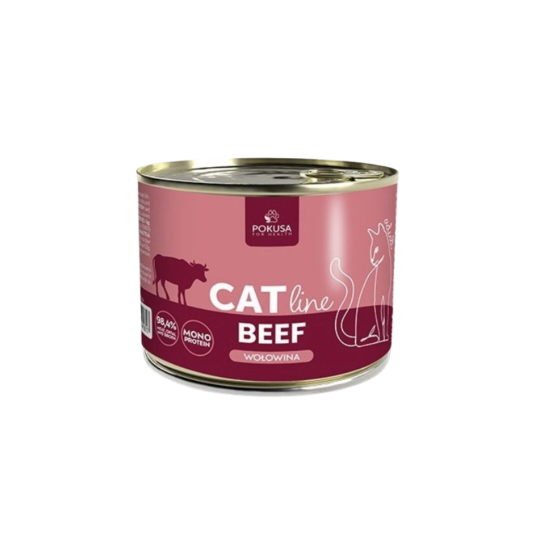 POKUSA CatLine karma mokra dla kotów dorosłych - wołowina 400g