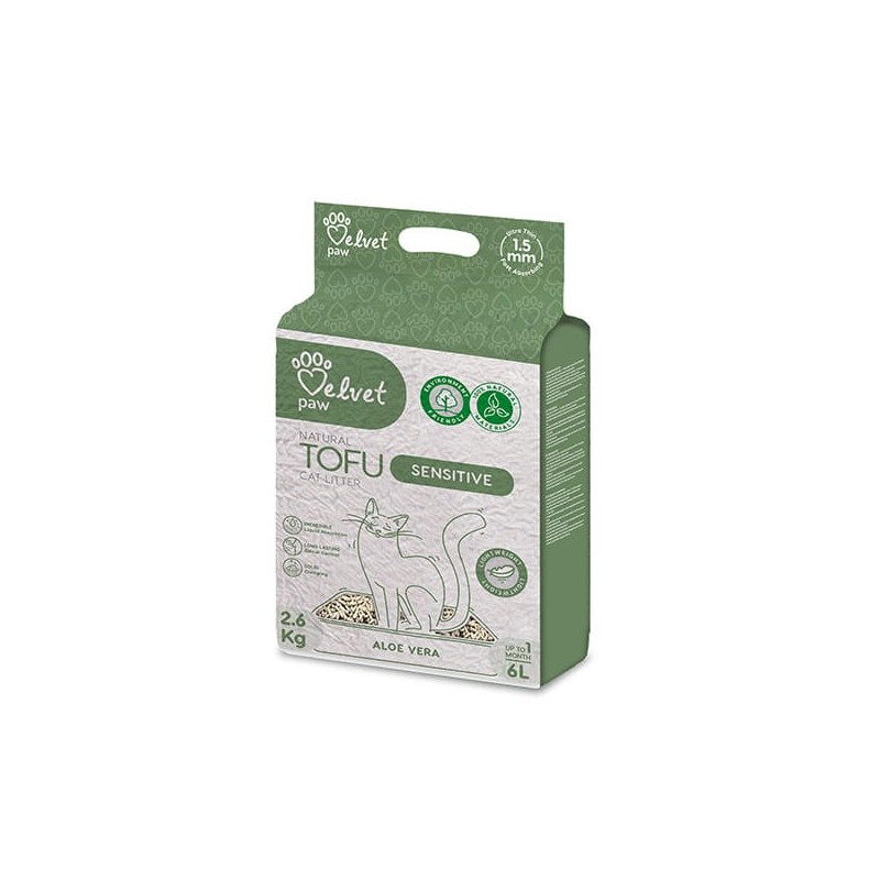 VELVET PAW Tofu żwirek ekologiczny z esencją aloesową 6l