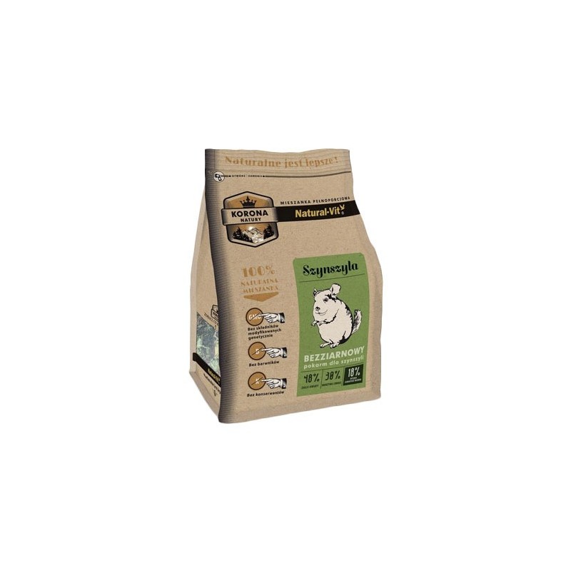 NATURAL-VIT Korona Natury - karma pełnoporcjowa dla szynszyli 750g PROMO Krótki termin