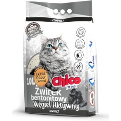 CHICO Żwirek bentonitowy Compact Activated Carbon 5l PROMO Uszkodzenie ubytek