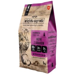 WIEJSKA ZAGRODA PIES SZCZENIAK Indyk z jabłkiem 2kg - rozmiar chrupek M PROMO Uszkodzenie