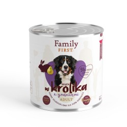 FAMILY FIRST Puszka dla psa Bogata w królika z gruszkami 800g