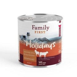 FAMILY FIRST HOLIDAYS Puszka dla psa Jagnięcina/wołowina/ziemniaki 800g