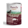 FAMILY FIRST HOLIDAYS Puszka dla psa Dziczyzna/gęś/jabłko 400g