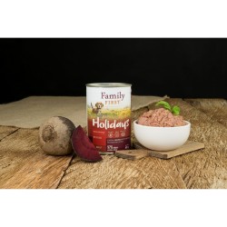 FAMILY FIRST HOLIDAYS Puszka dla psa Wołowina/burak 400g